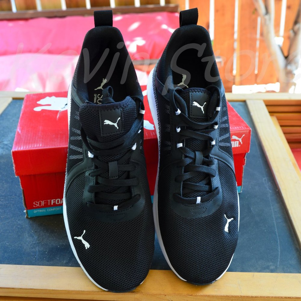 PUMA Mens Pacer Net Cage Trainers Sneakers Running Shoes Black - Picture 7 of 16